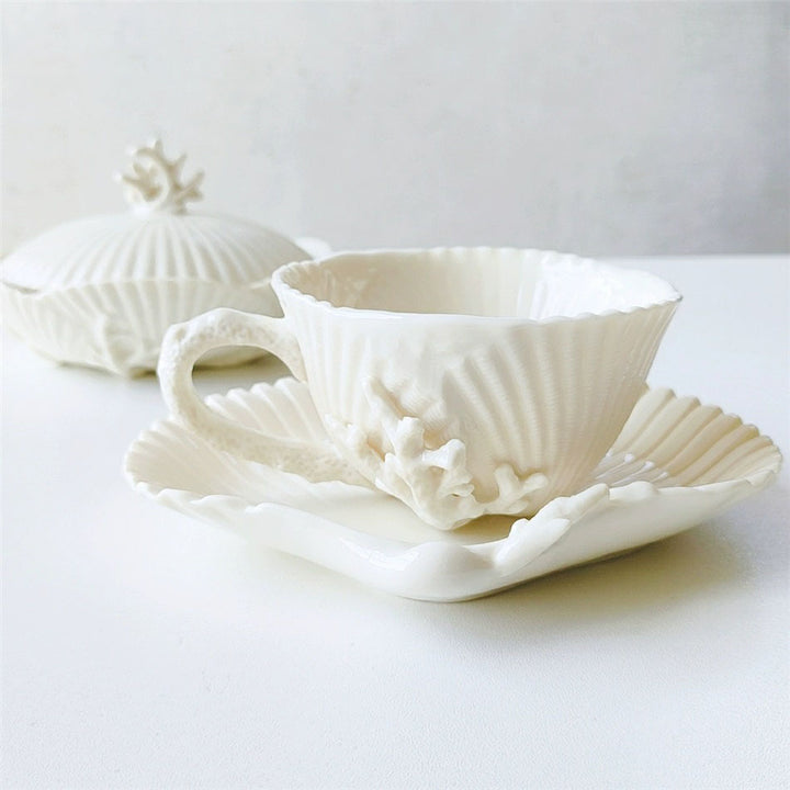 Shell Coffee Cup and Saucer