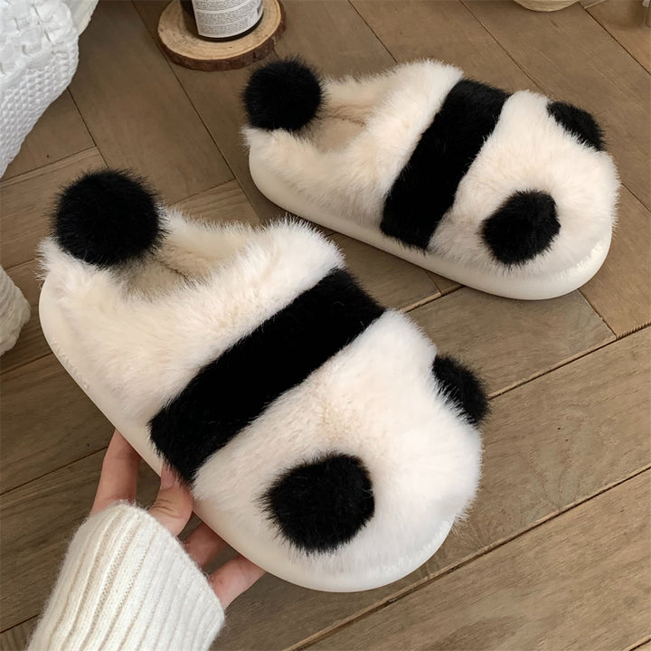 Lovely Panda Plush Slippers