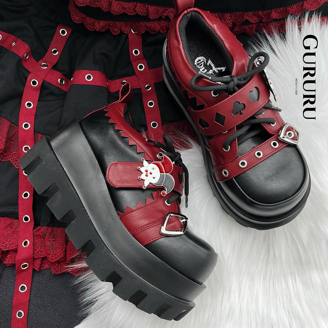 Punk poker-themed Platform Shoes