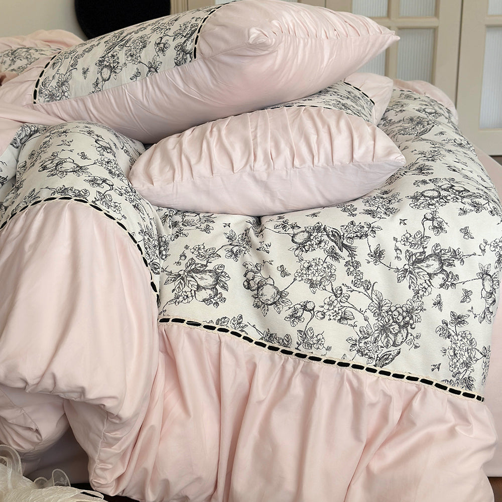French Vintage Floral Cotton Bedding Set