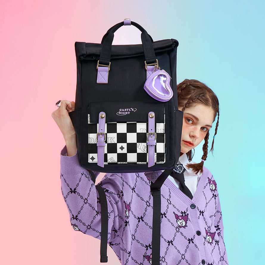 Checkerboard Inspired College Backpack