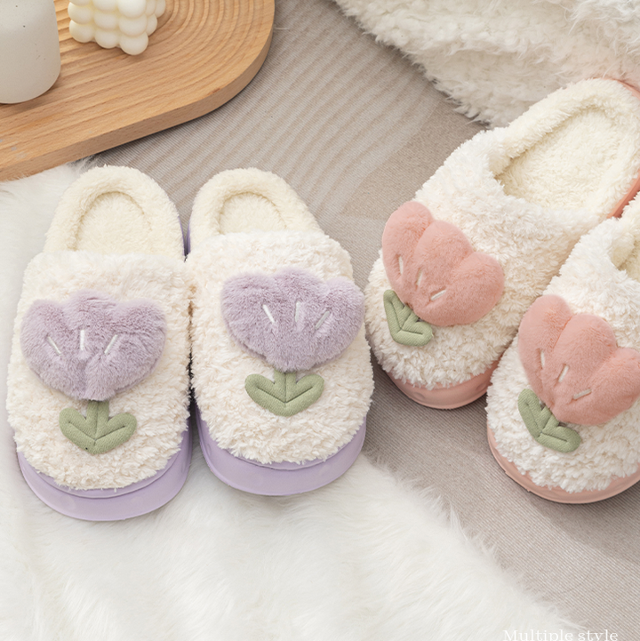 Tulip Plush Slippers