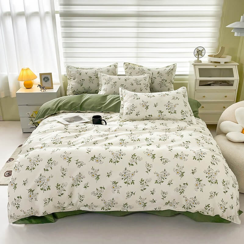 Vintage Chamomile Flower Bedding Set