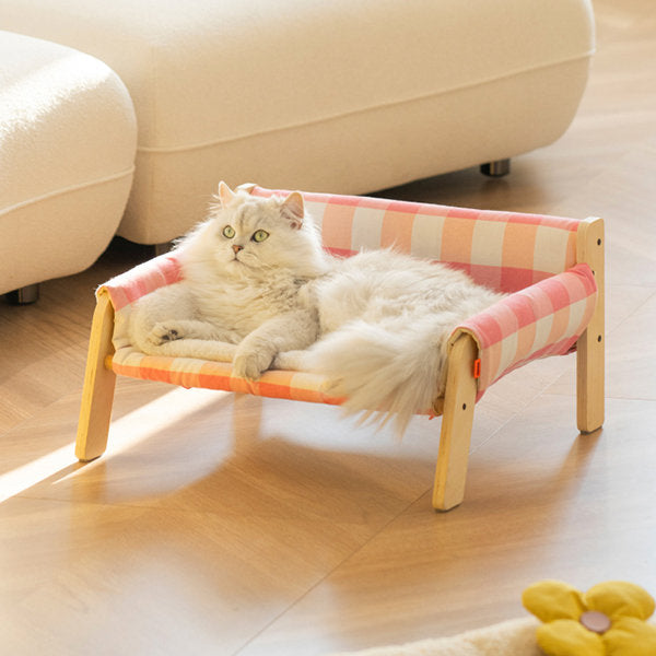Wood Sofa Shaped Cat Bed