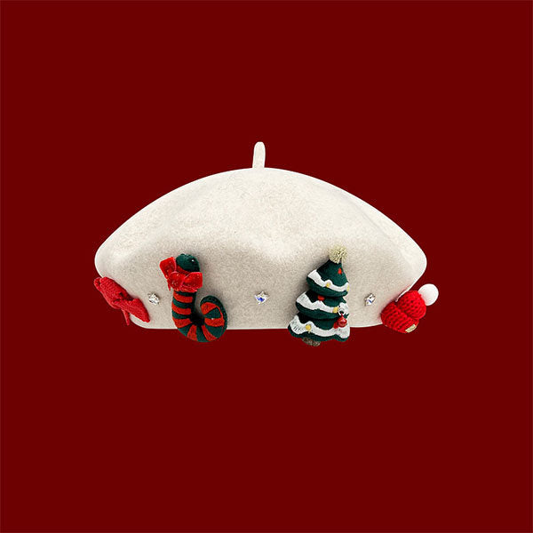 Festive Christmas Beret
