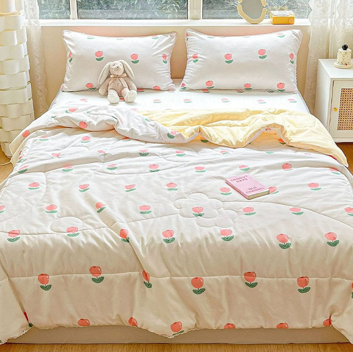 Tulips Print Blanket for Summer