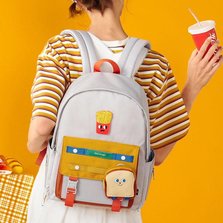 Cute Cartoon Toast Fries Backpack
