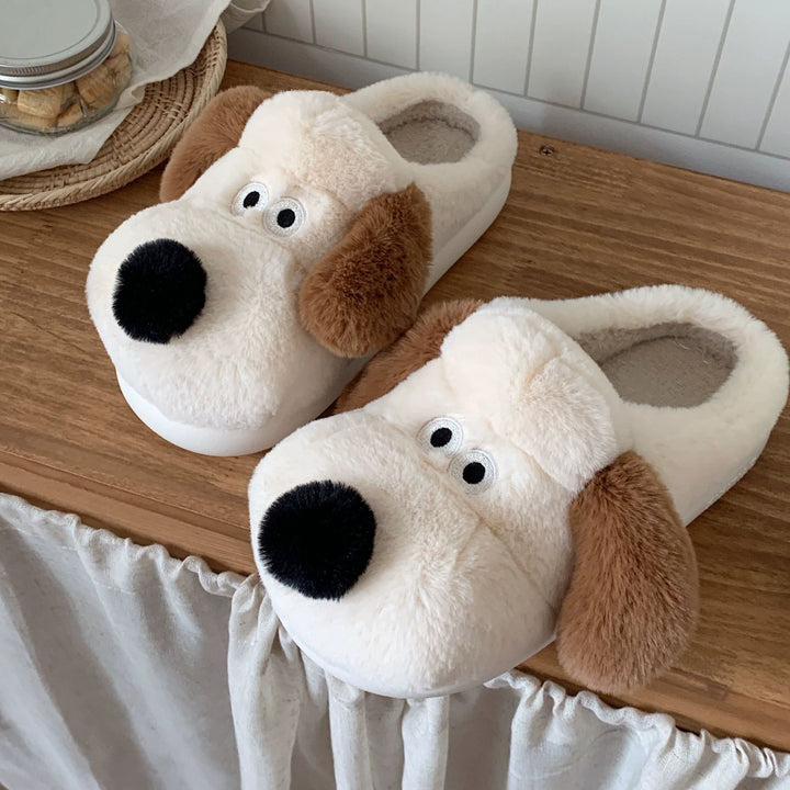 Cute Puppy Plush Slippers
