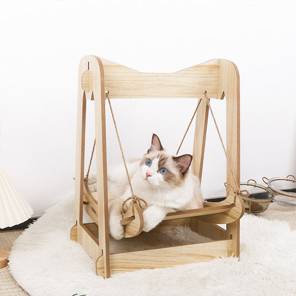 Wood Cat Rocking Chair