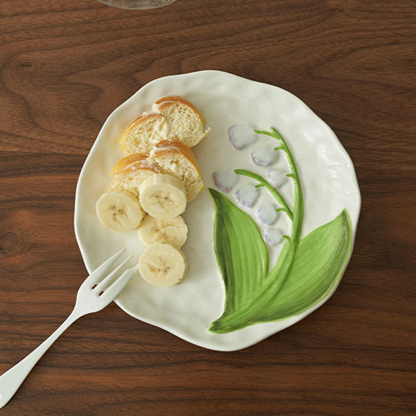 Lily of the Valley Ceramic Plate