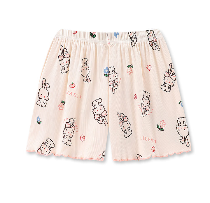 Cute Cartoon Bunny Cotton Pajamas Set