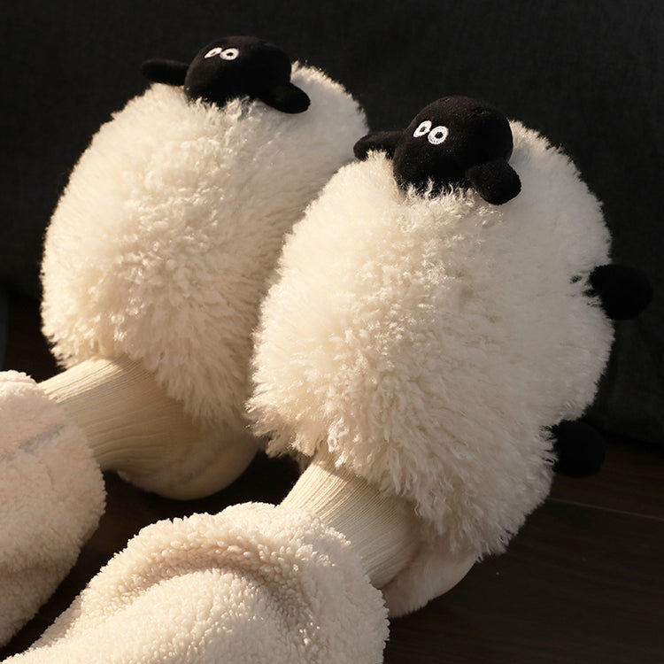 Cute Sheep Plush Slippers