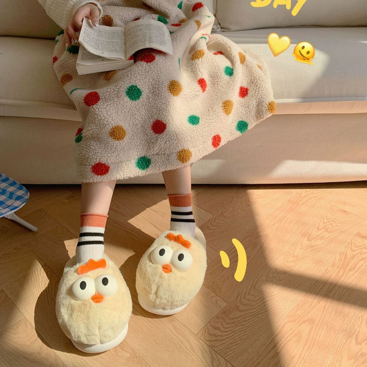 Cute Chick Plush Slippers