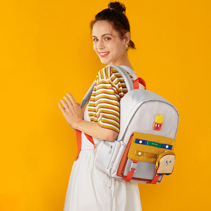 Cute Cartoon Toast Fries Backpack