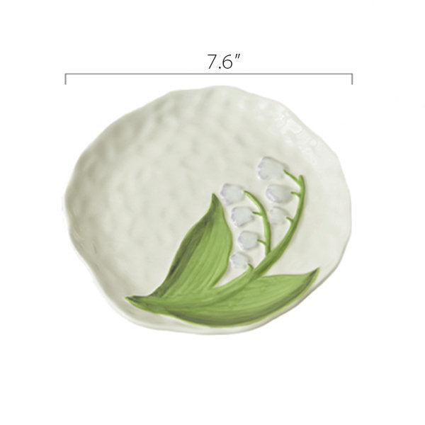 Lily of the Valley Ceramic Plate