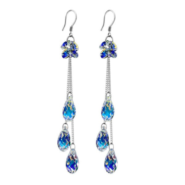 Teardrop Crystal Earrings - Austrian Crystals