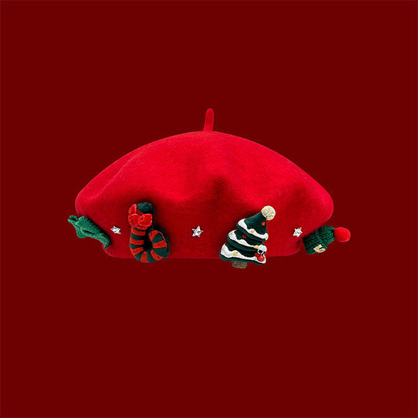 Festive Christmas Beret