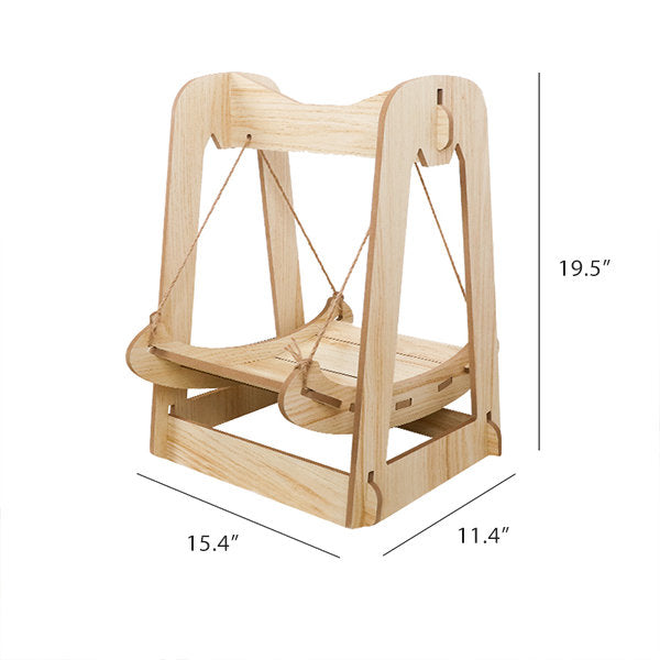 Wood Cat Rocking Chair
