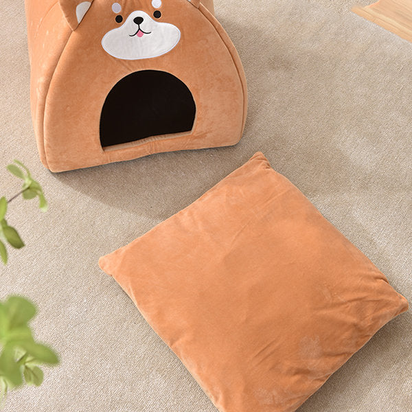 Cute Shiba Inu Dog Nest