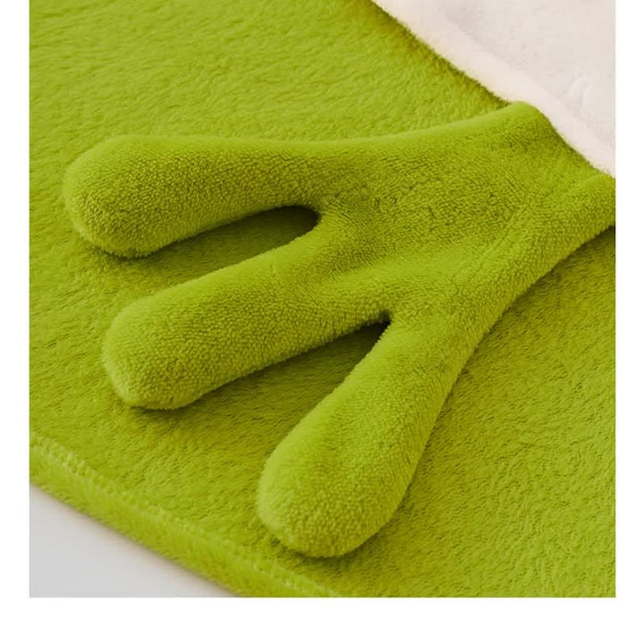Funny Cartoon Frog Wearable Hooded Blanket