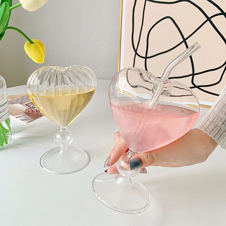 Heart-Shaped Cocktail Goblet