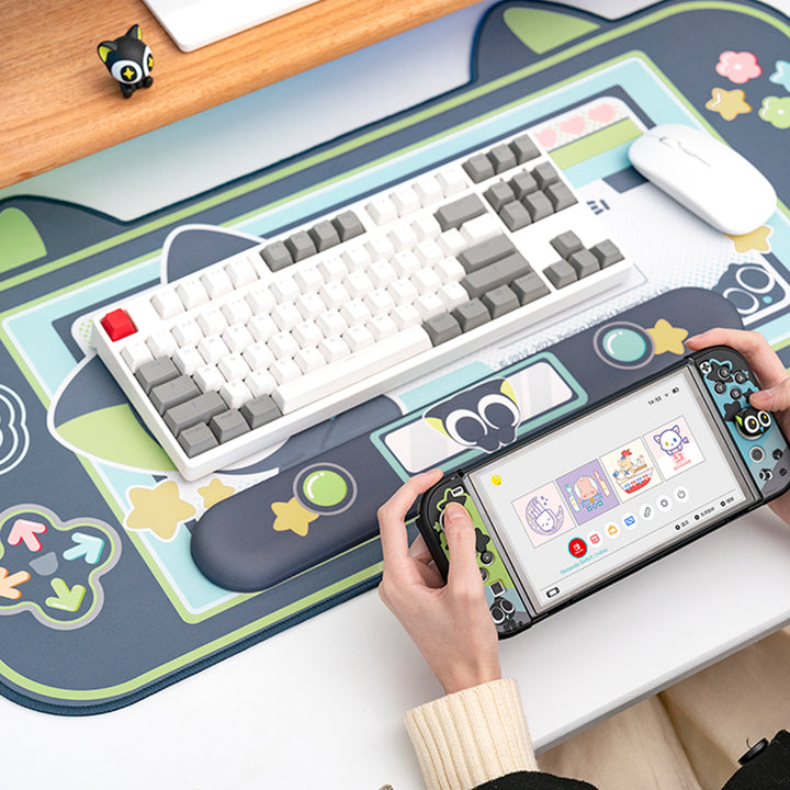 Cartoon Black Kitty Mouse Pad