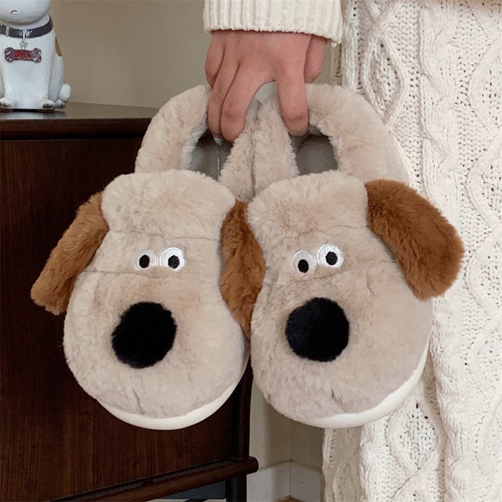 Cute Puppy Plush Slippers