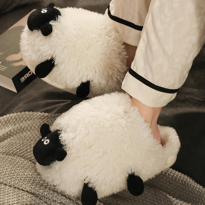 Cute Sheep Plush Slippers