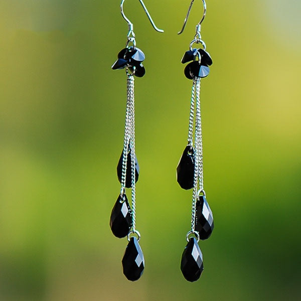 Teardrop Crystal Earrings - Austrian Crystals