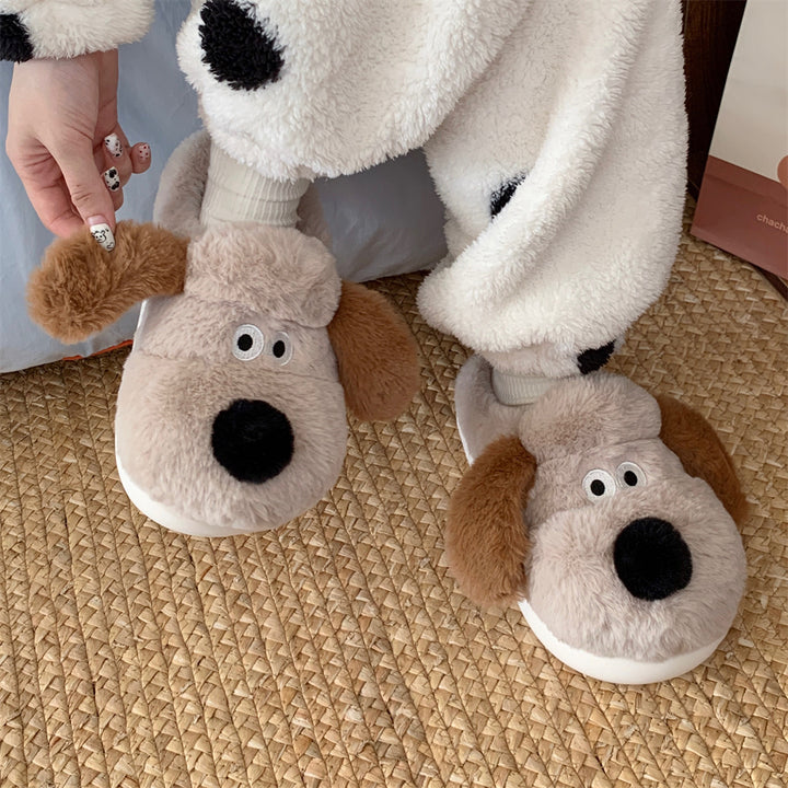 Cute Puppy Plush Slippers