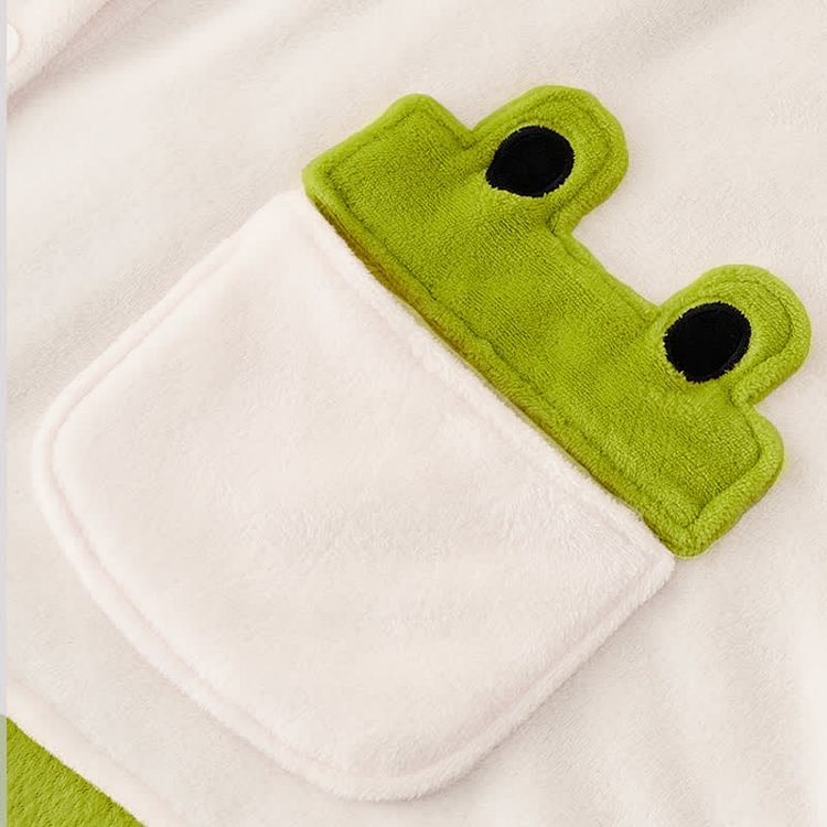 Funny Cartoon Frog Wearable Hooded Blanket