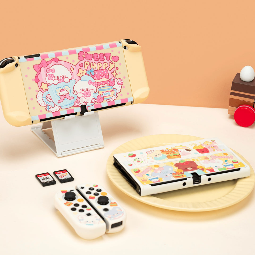 Sweet Puppy & Bear Protective Case for Switch OLED