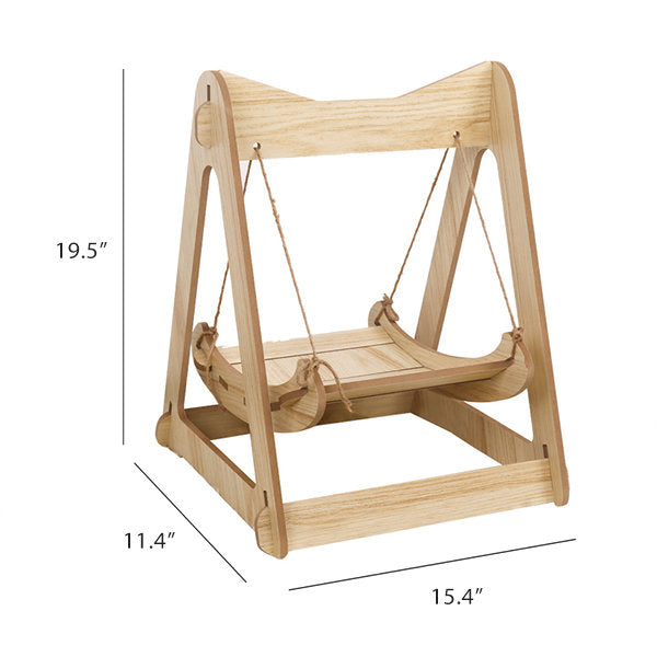 Wood Cat Rocking Chair