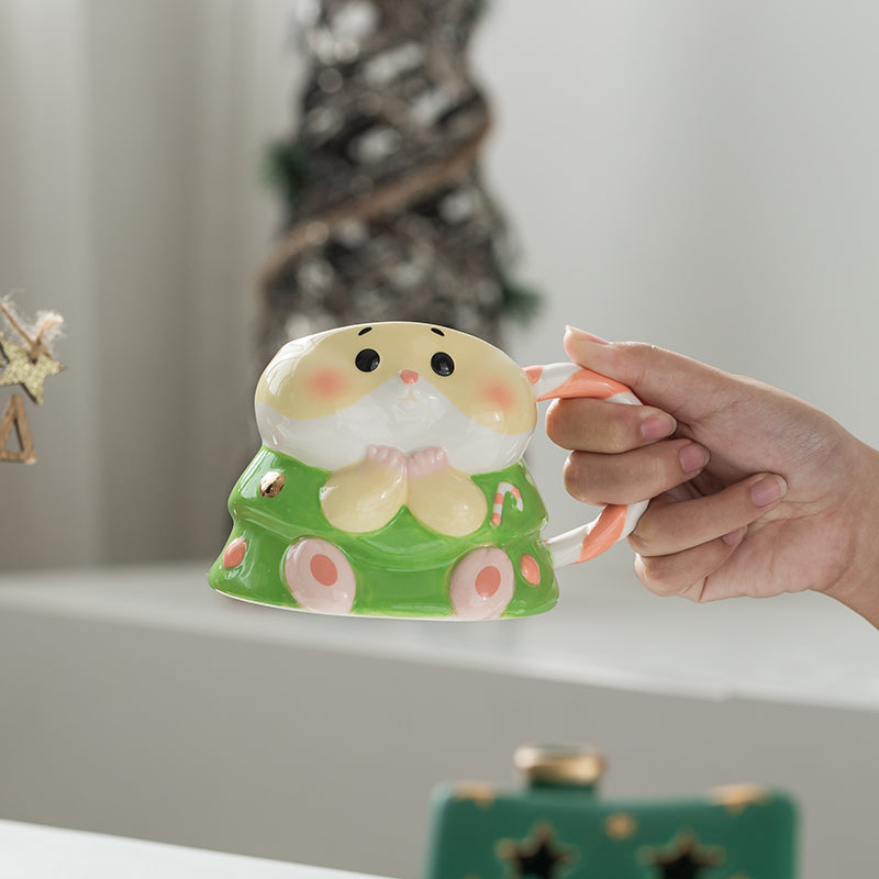 Christmas Hamster Ceramic Mug