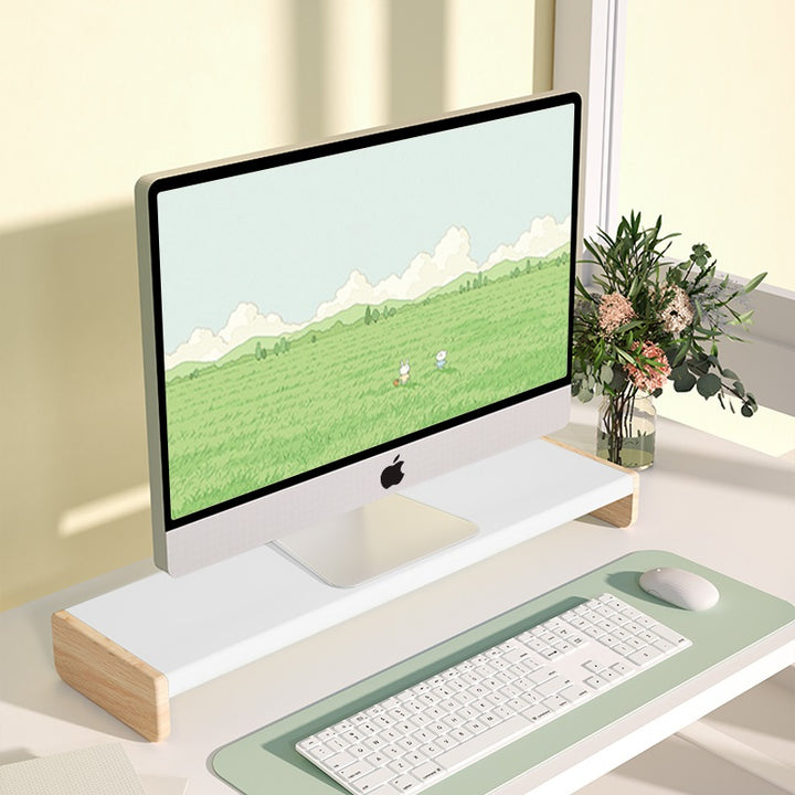 Simplicity Meets Modernity Wooden Monitor Stand