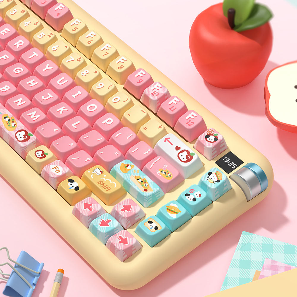 Cute Kitty Puppy Toast Keycap Set