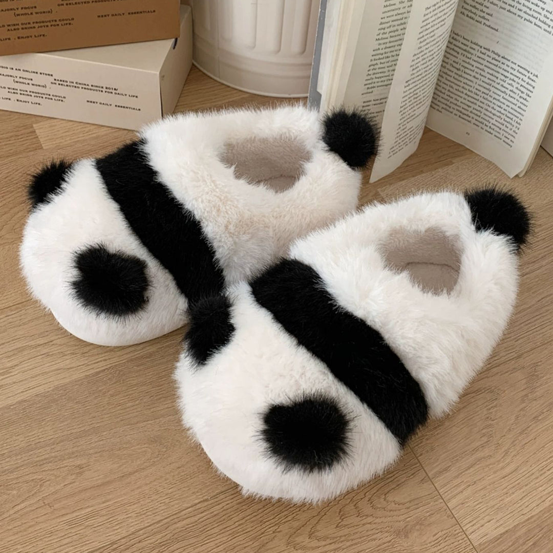 Lovely Panda Plush Slippers