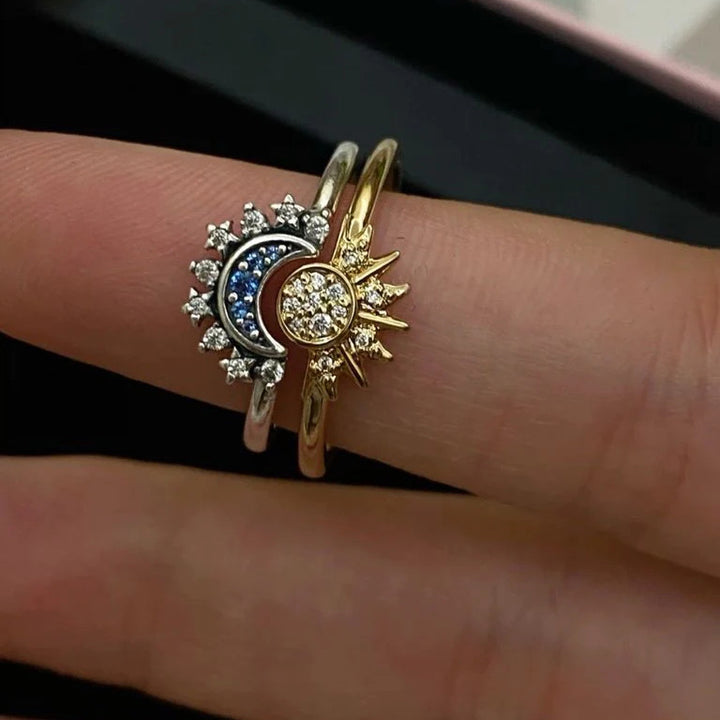 Sun & Moon Ring Set