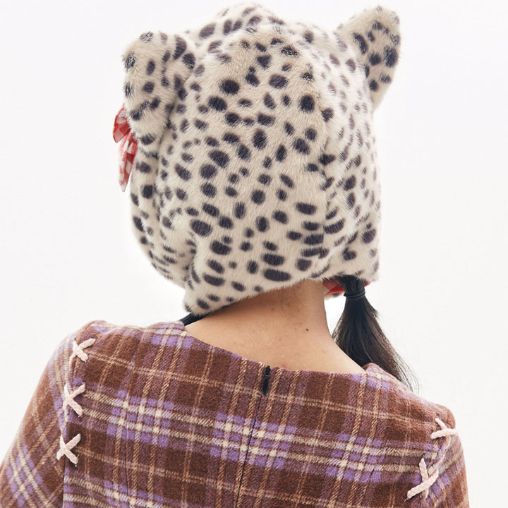 Cute Bow Cat Ear Plush Hat