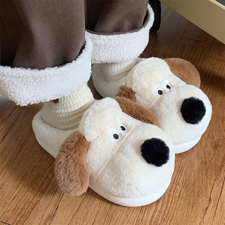 Cute Puppy Plush Slippers