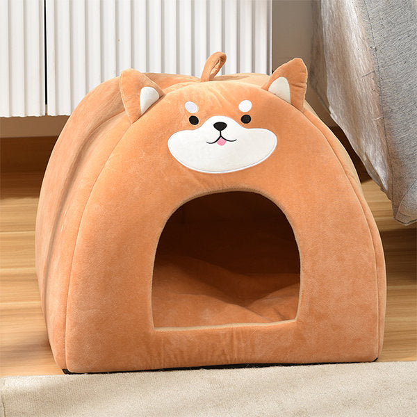 Cute Shiba Inu Dog Nest