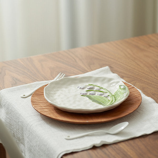 Lily of the Valley Ceramic Plate