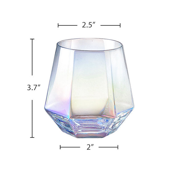 Hint Of Rainbow Shimmer Drinking Glass