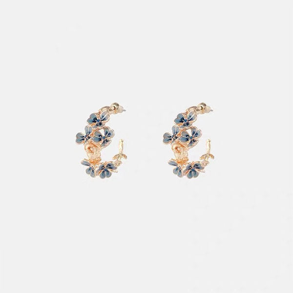 Iris Flower Earrings