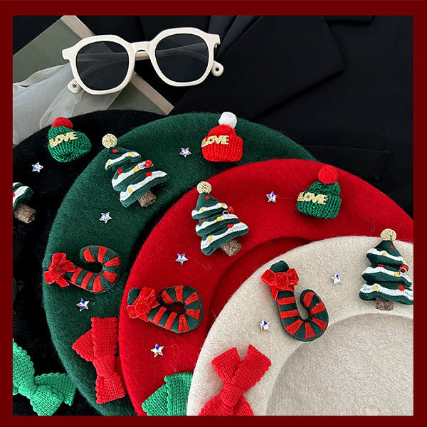 Festive Christmas Beret