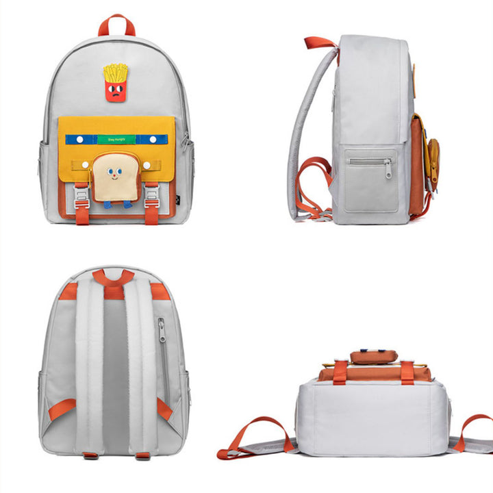 Cute Cartoon Toast Fries Backpack