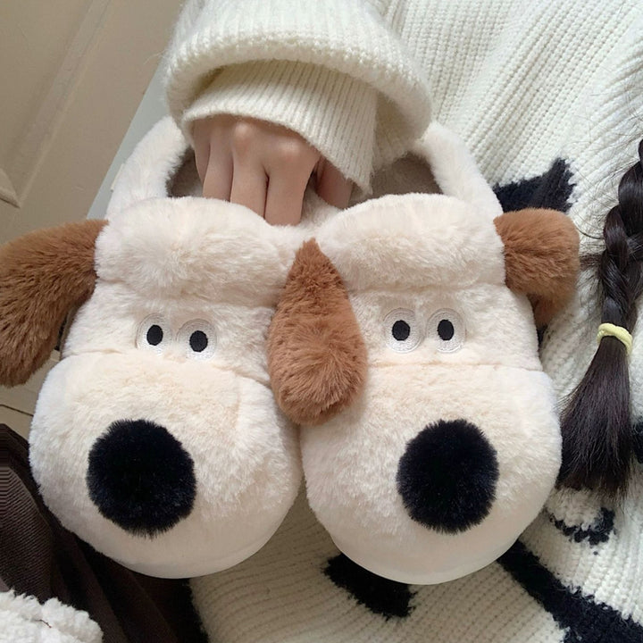 Cute Puppy Plush Slippers