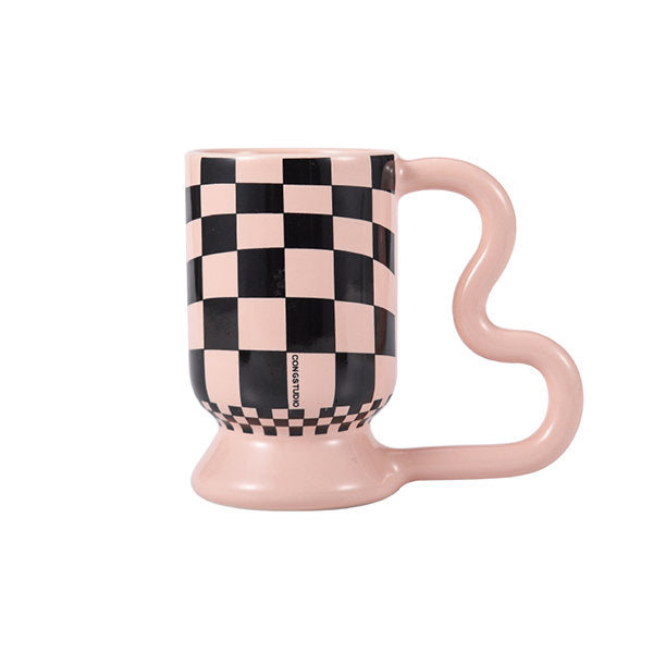 Checkerboard Ceramic Mug