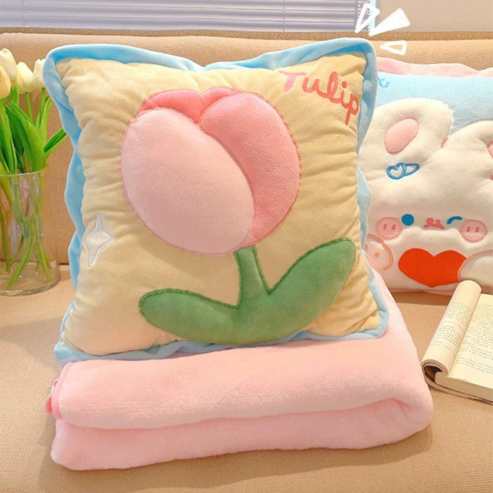Rabbit Tulip Pillow