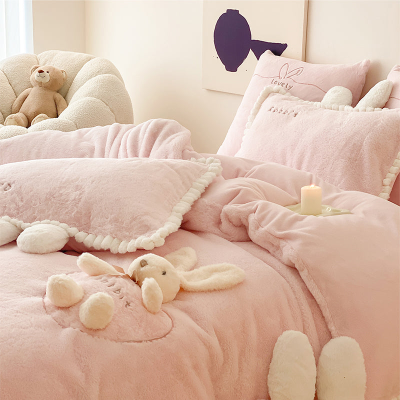 Cute Cartoon Bunny Bedding Set